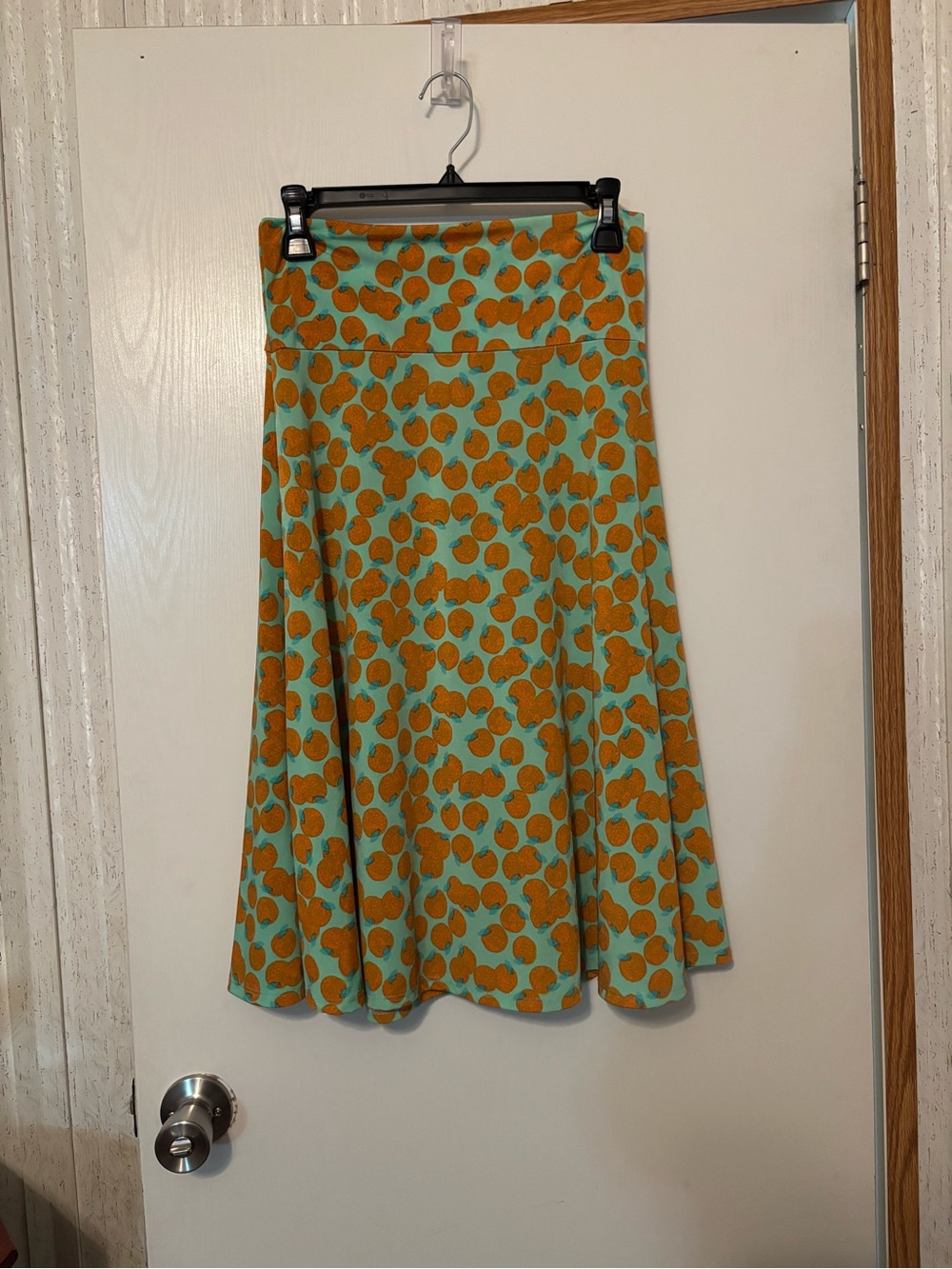 LuLaRoe Light Green and Orange Skirt